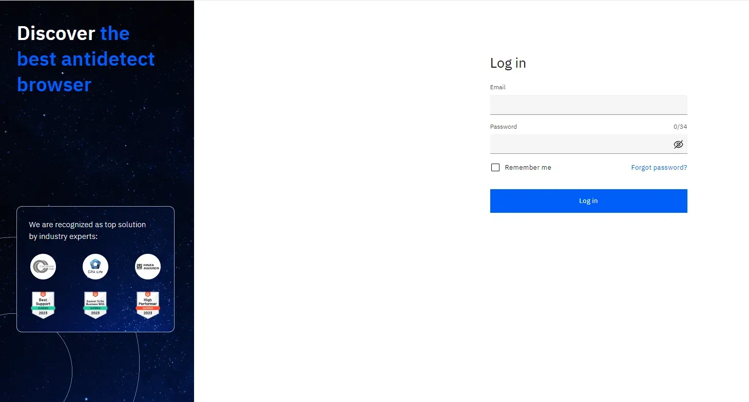 Multilogin interface